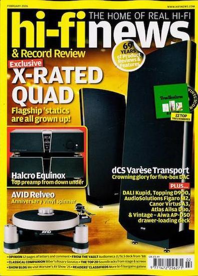 Hi Fi News magazine cover