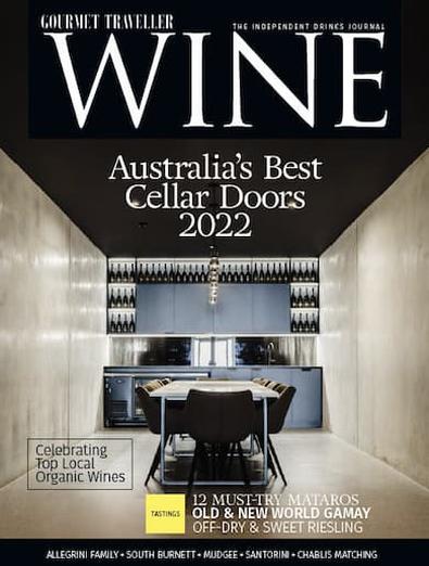 Gourmet Traveller Wine (AU) magazine cover