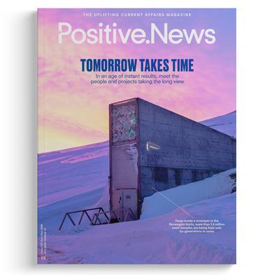Positive News (UK) magazine cover
