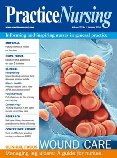 Practice Nursing (UK) magazine cover