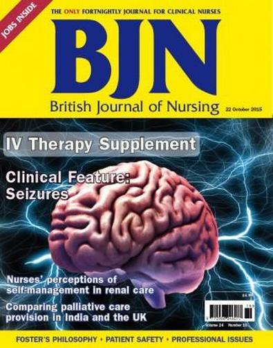 British Journal of Nursing (UK) magazine cover