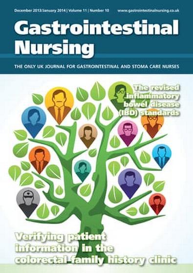 Gastrointestinal Nursing (UK) magazine cover