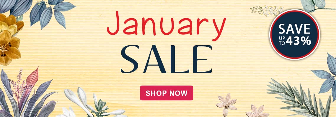 January Sale, Save up to 43% 