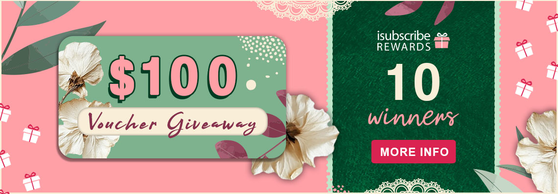 $100 VOUCHER GIVEAWAY!  10 WINNERS!